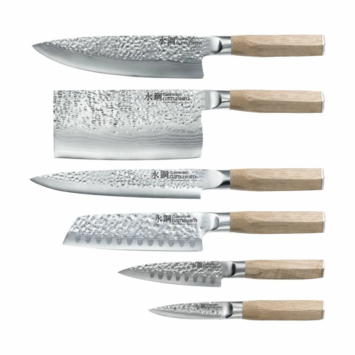 THE CUSTOM CHEF™ Damashiro® EMPEROR Hikari Knivblok - 7 dele