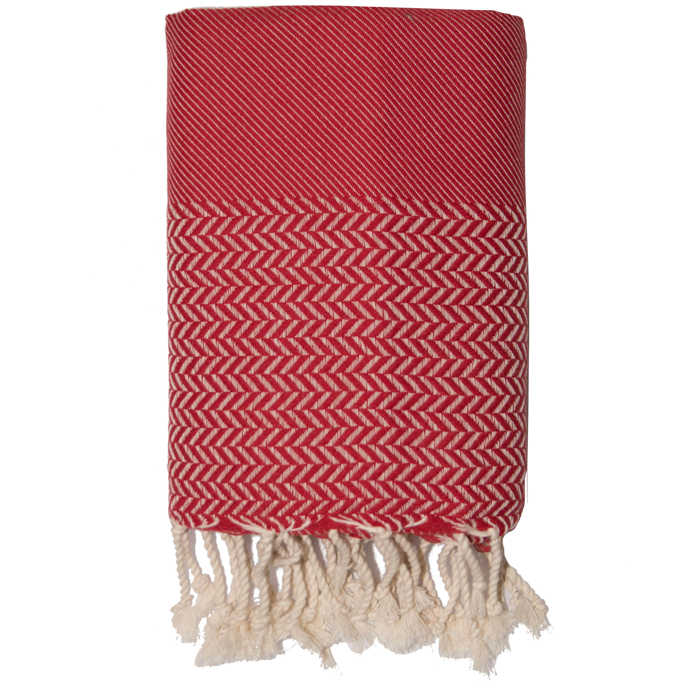 Febronie Plaid Oslo Jacquard rouge