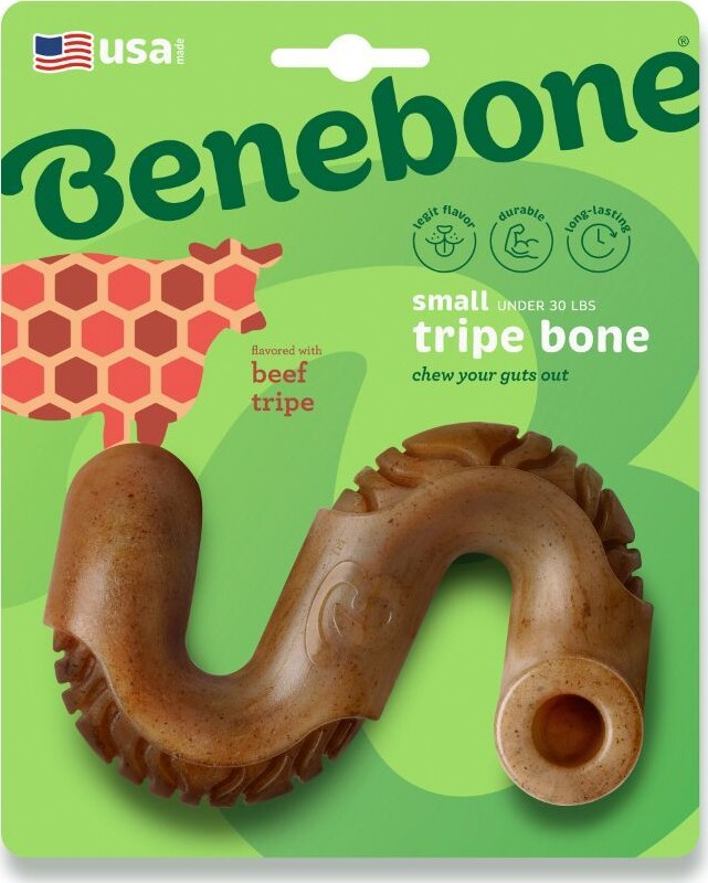 Benebone - Tyggelegetøj Til Hund - Tripe Bone - Bøf - Small - 12 CM
