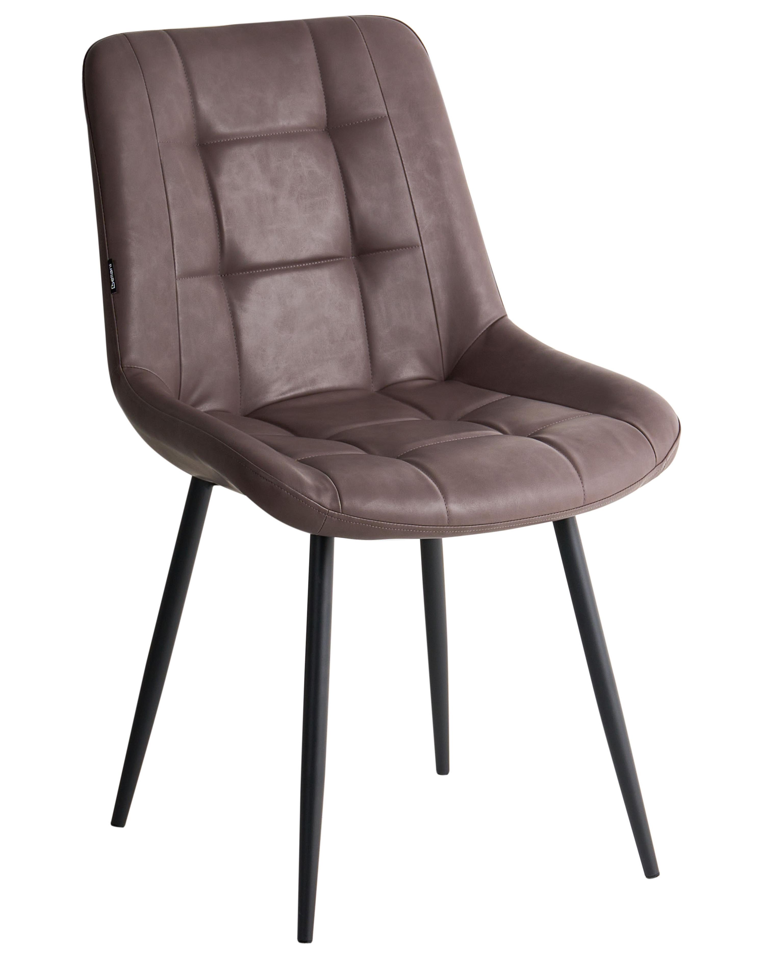 Set van 2 eetkamerstoelen MELROSE II Kunstleer Donkerbruin