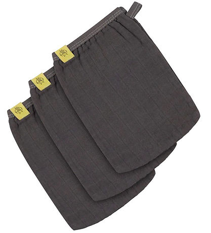 L?ssig Vaskehandske - 3-pak - Anthracite