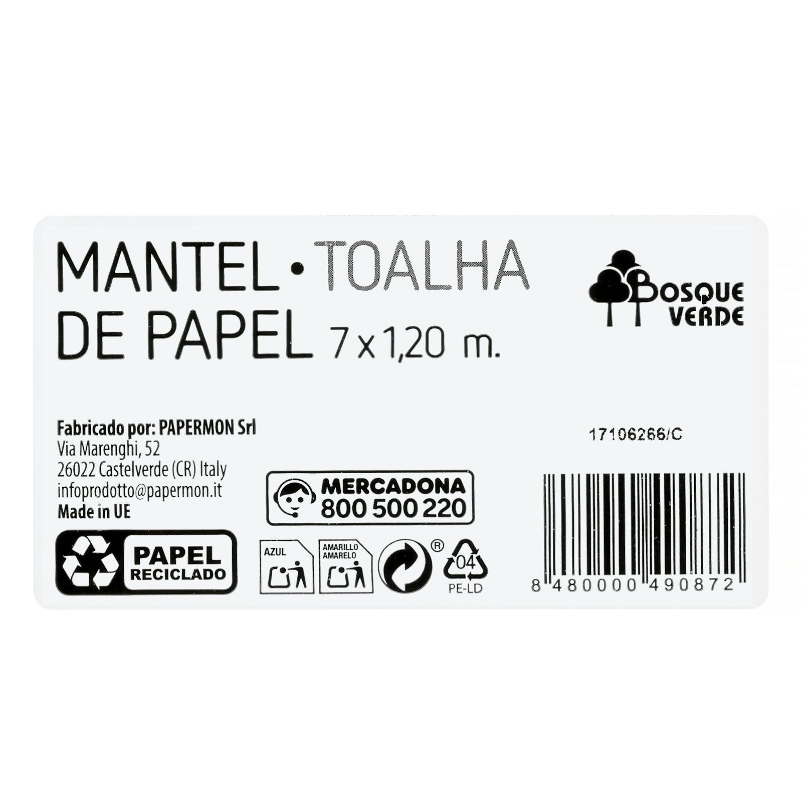 Nappe en papier blanc Green Forest