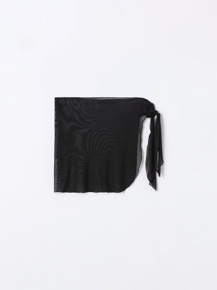 Pareô com amarração lateral - Preto
