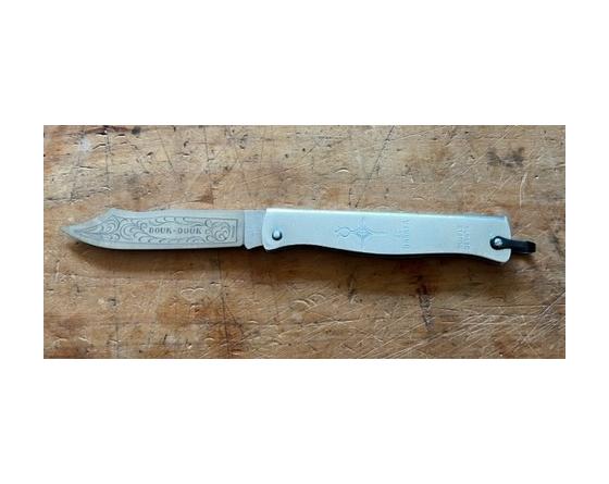 El Baraka 160 Carbone - Manche Acier Chromé - SERIE LIMITEE - lame sérigraphiée Couteau de poche Le Thiers par Cognet Douk Douk