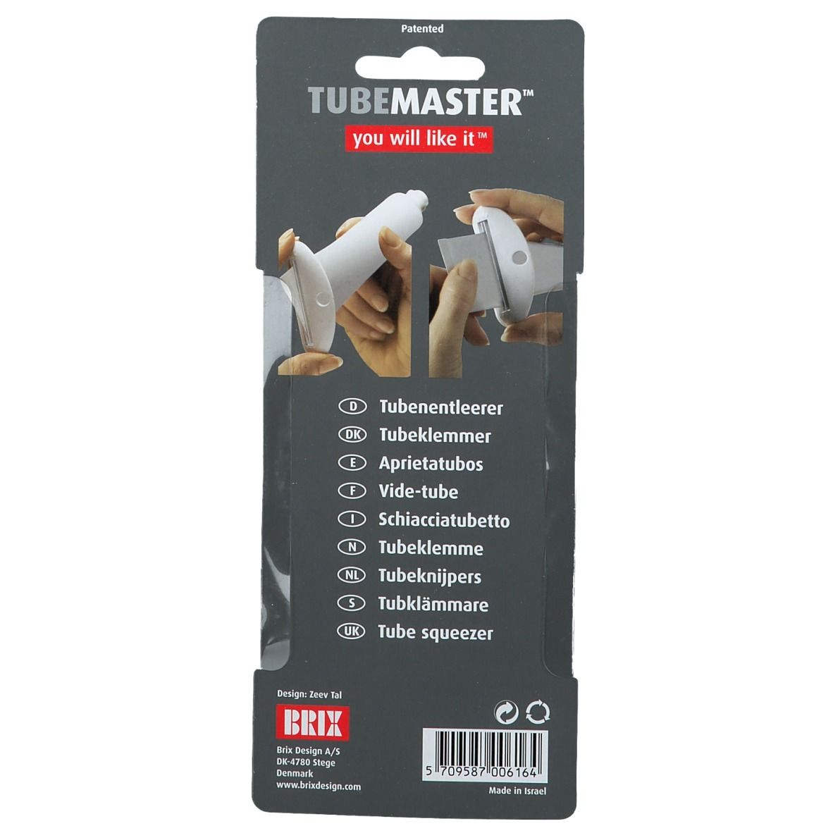 TubeMaster Tubenausdrücker weiß 9 x 4 x 1cm