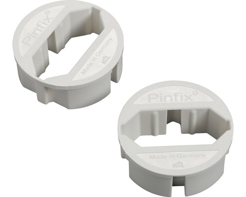 Adapterring van Schuko-stekker naar Euro-vlakke stekker, Pinfix wit, 2 stuks