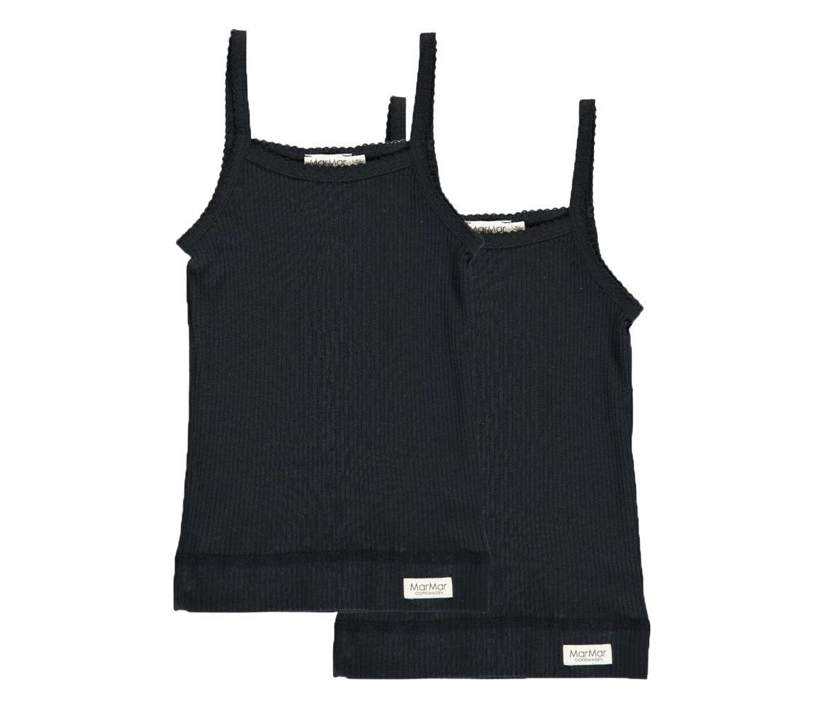 Strap Vest 2-pack, Undertøj - Black