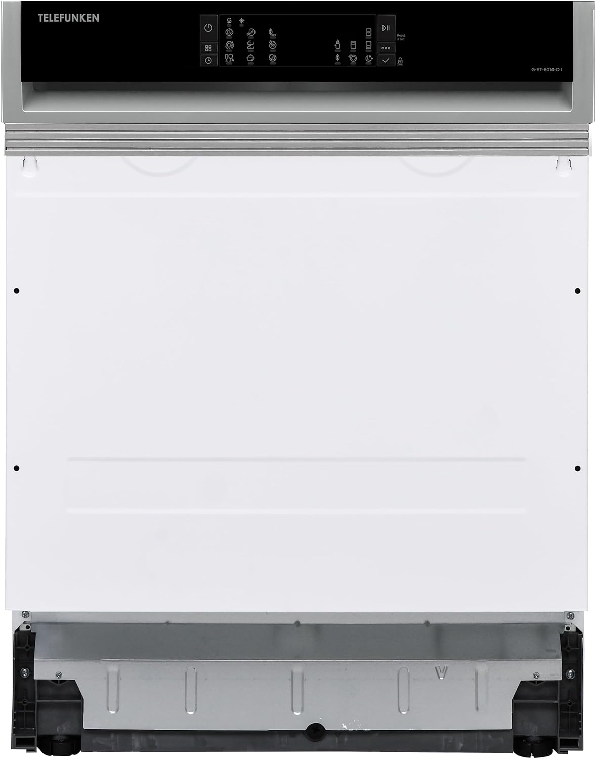 Telefunken Geschirrspüler teilintegriert | Einbauspülmaschine 60 cm | 12 Maßgedecke | 9 Programme | AquaStop - Schutz vor Wasserschäden | Auto-Door | leise 44 dB | inkl. Besteckkorb | G-ET-6014-C-I
