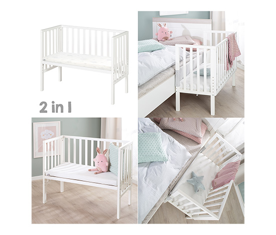roba 2-in-1-Beistellbett »safe asleep®«, weiß