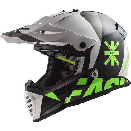 Casque cross LS2 MX437 - FAST EVO - HEAVY 2023 - Noir / Blanc
