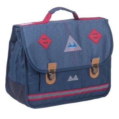 Cartable Poids Plume Confettis - 38 cm - 2 compartiments - bleu marine - Kid'Abord