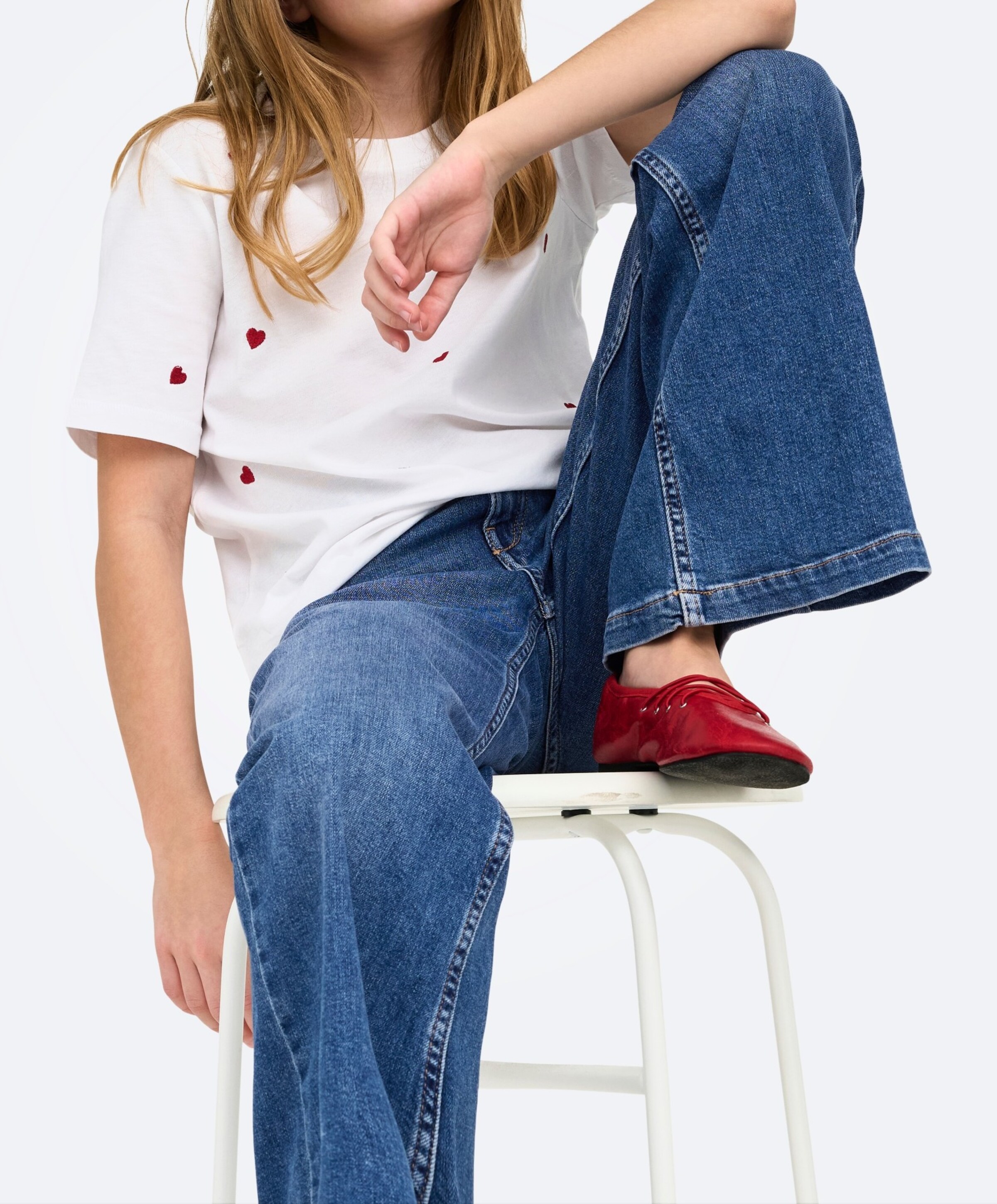 Only KOGCALIFORNIA MW WIDE FLARED REA NO meisjes jeans blauw