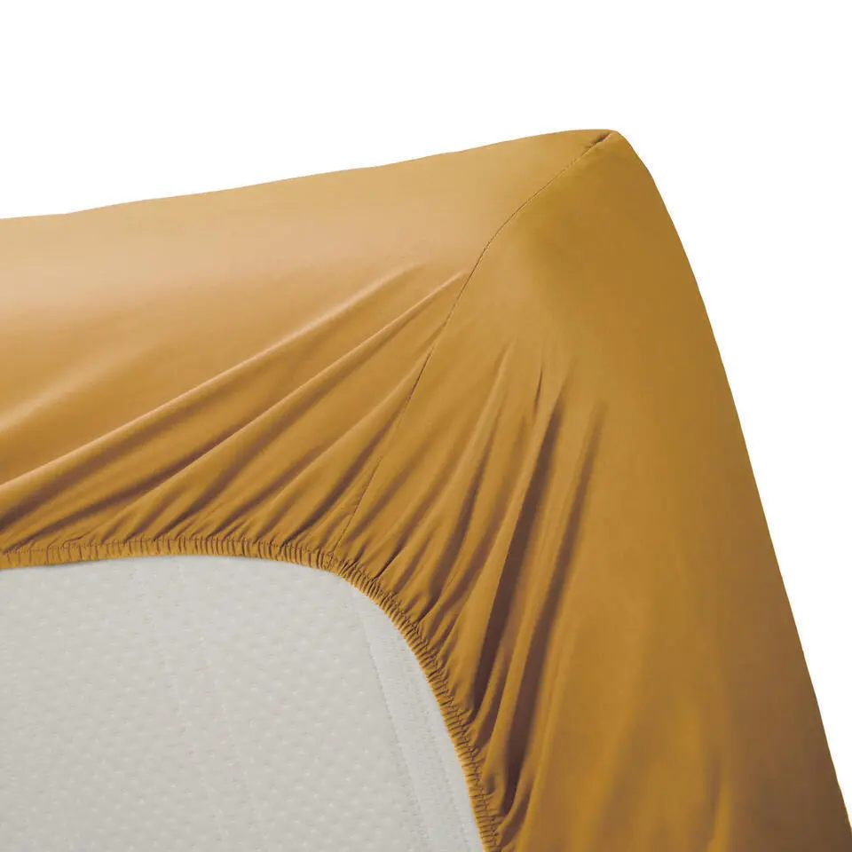 Ambiante Katoen - Splittopper Hoeslaken - 180x220 - Oker