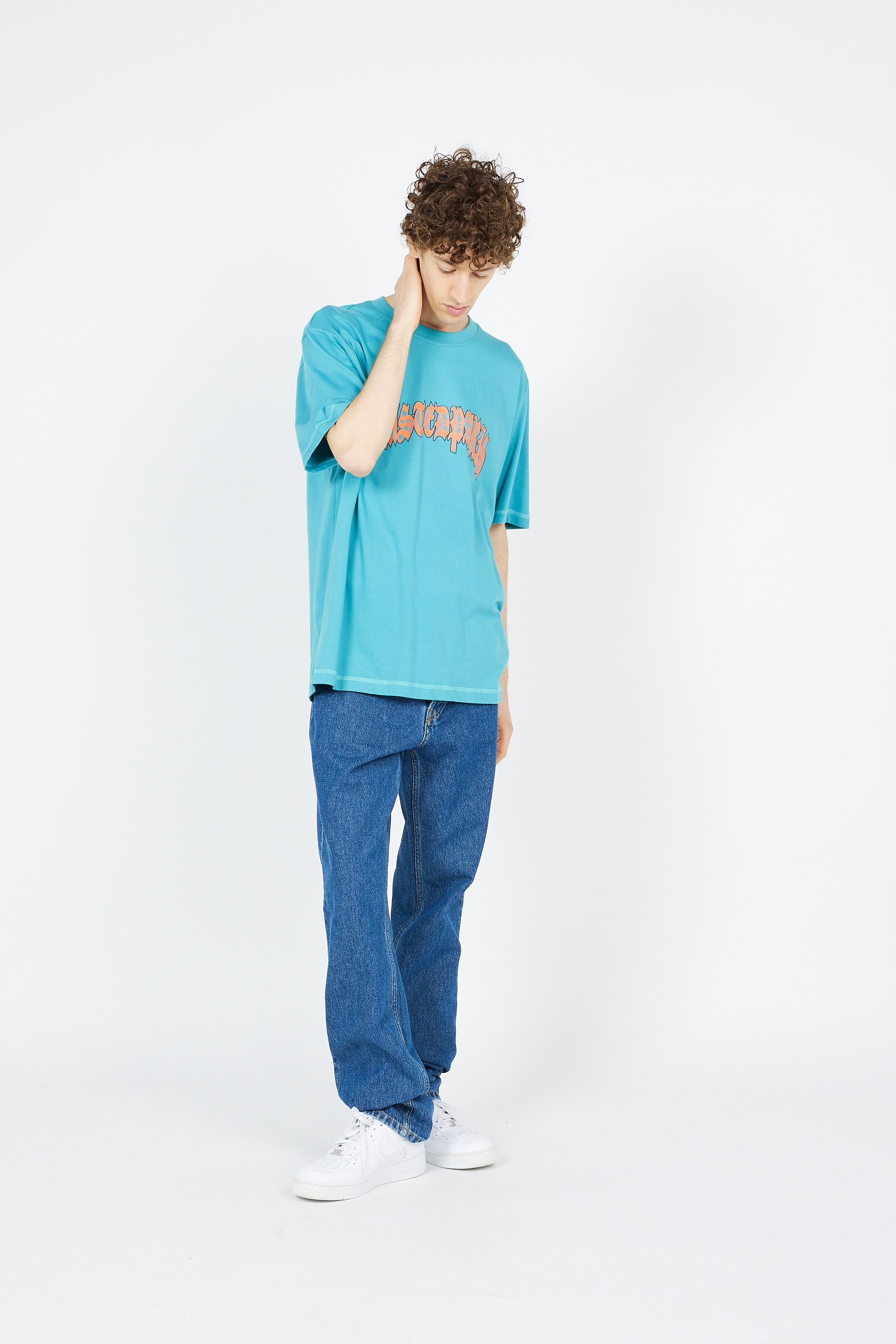 WASTED T-shirt KINGDOM LINE Bleu