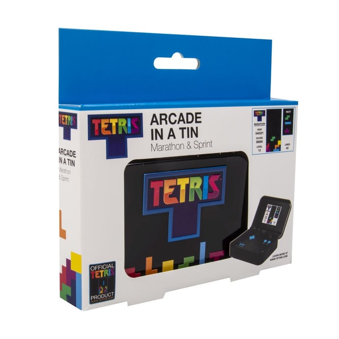 Tetris Spiel in der Metalldose