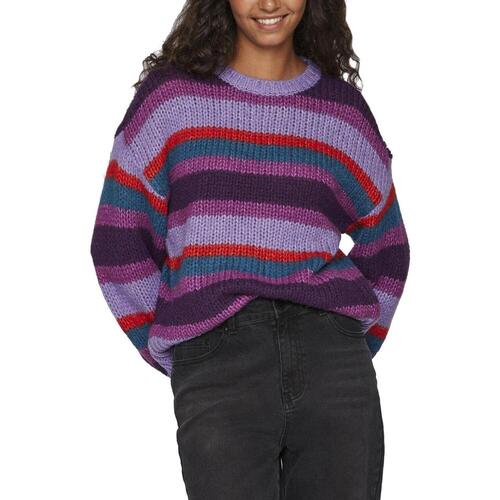 Vila - VIAKSINA NEW L/S STRIPE KNIT Violeta