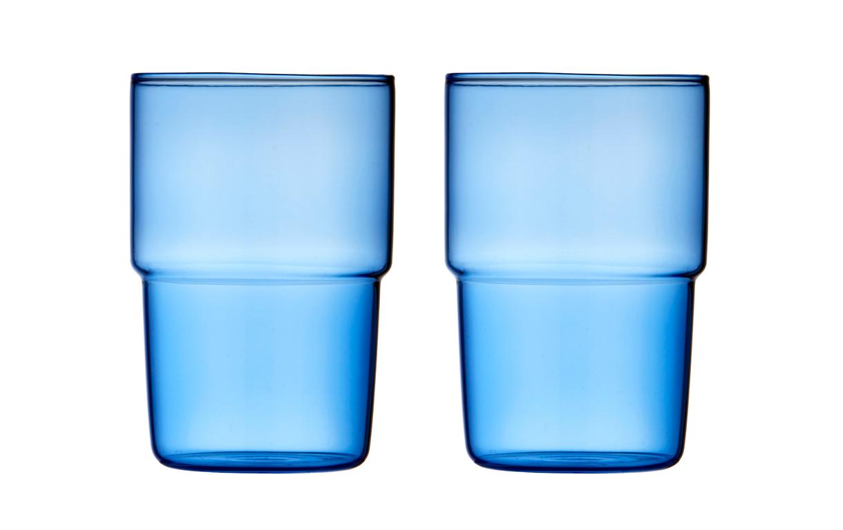 Trinkglas Torino Blau, 2 Stück, 40 clFarbige Gläser für den täglichen Gebrauch