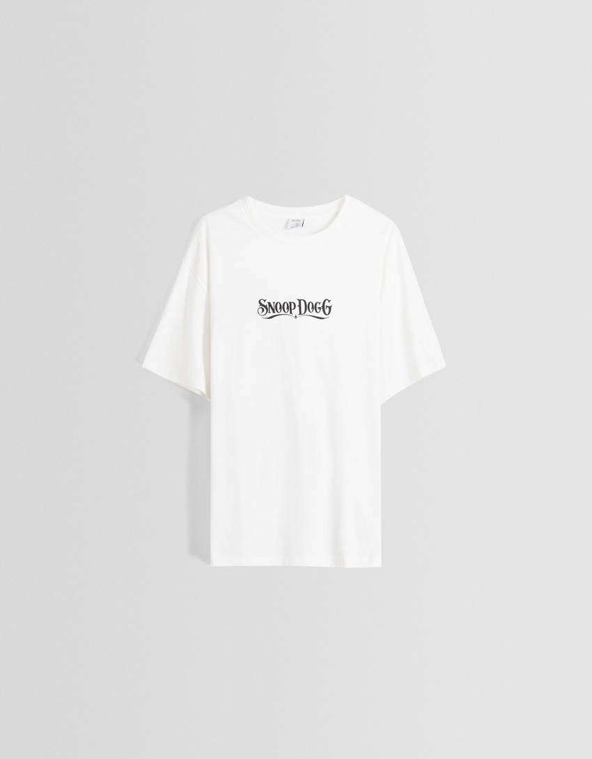 Camiseta de manga curta oversized com estampa do Snoop Dogg