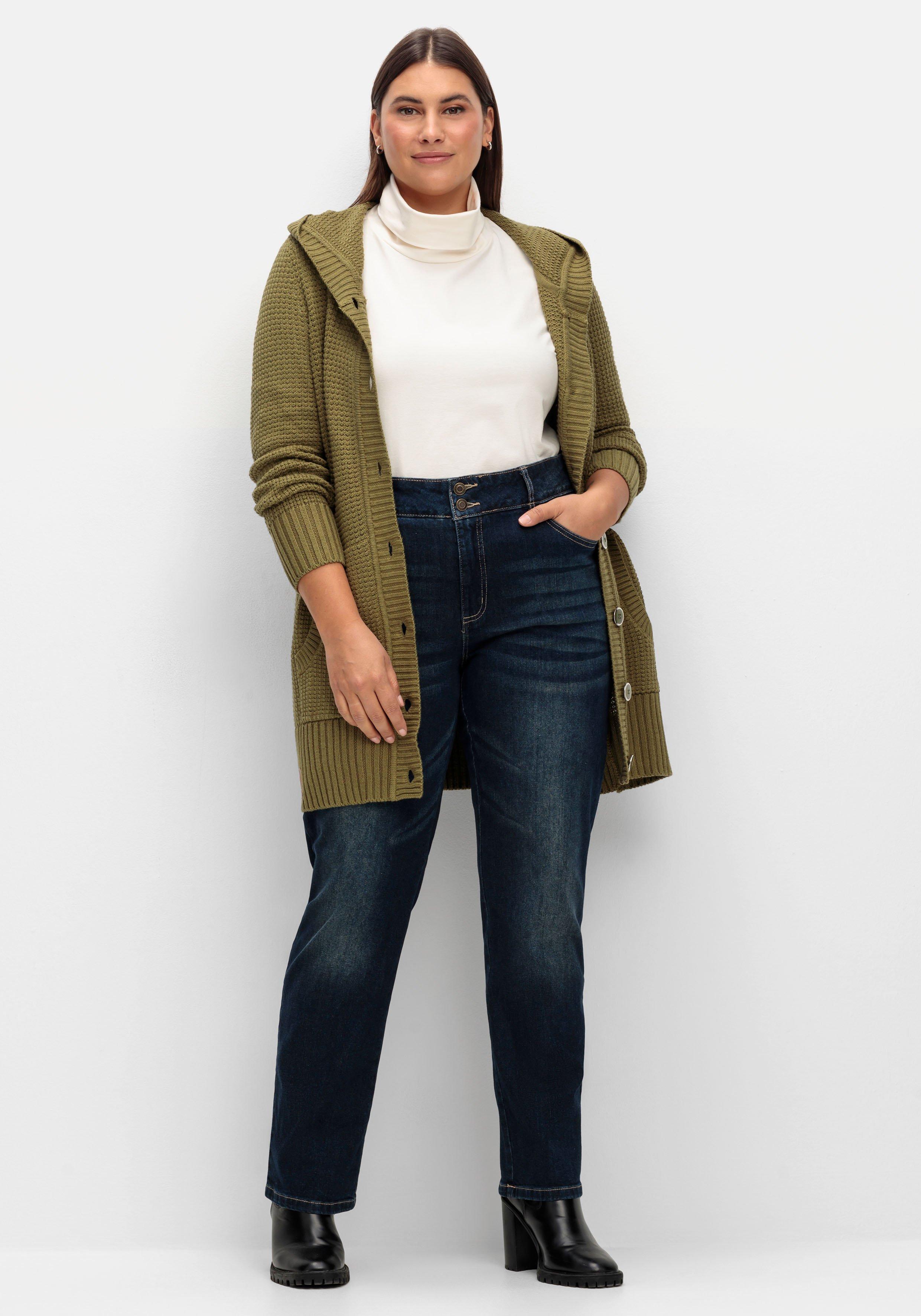 Gerade Jeans mit breitem 2-Knopf-Bund