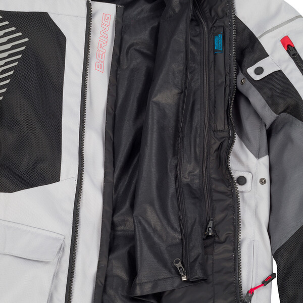 Bering - Blouson Bakundu Gris Clair / Noir / Rouge