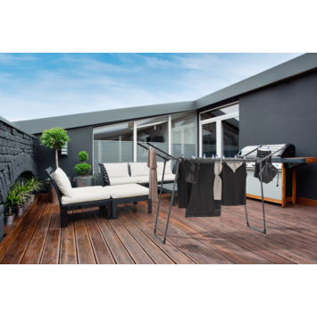 Leifheit Droogrek Pegasus 150 Solid Slim Black Antraciet