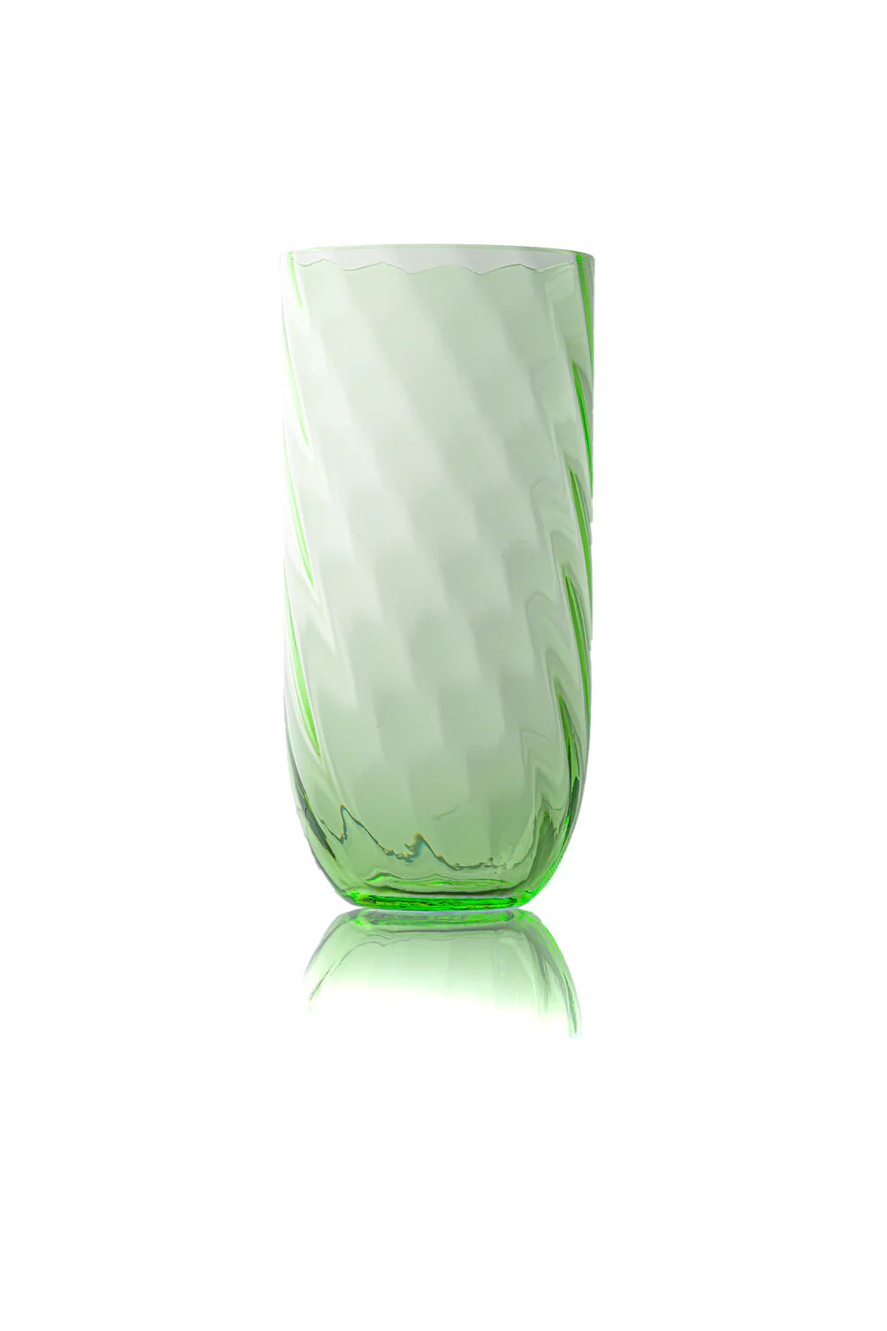 Anna Von Lipa  Swirl Long tumbler glas - Light Green