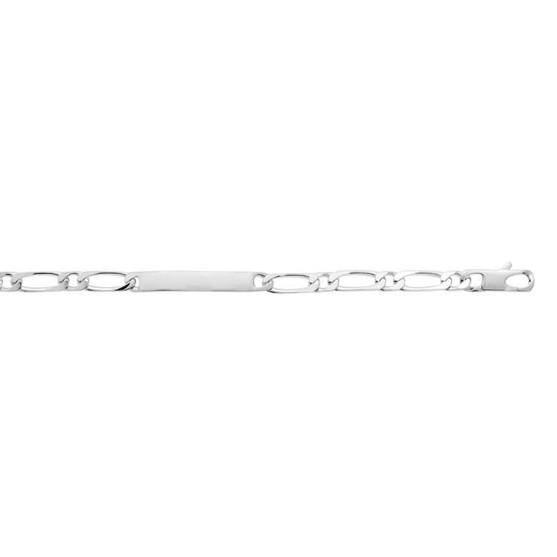 Gourmette Homme - Argent 925 - Cheval alternée 1+1 - Largeur : 6 mm - Longueur : 18 cm