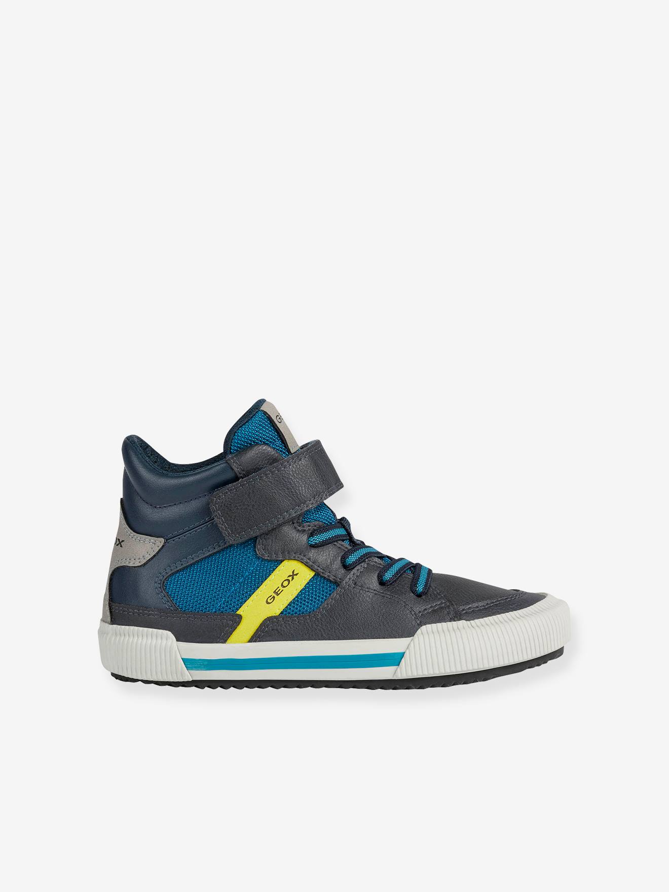 Tênis MID J Alonisso Boy B-GBK GEOX®, preto médio, liso com detalhes.