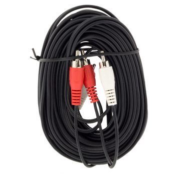 Q-Link tulp kabel 2RCA/2RCA male-male 10 meter rood/wit