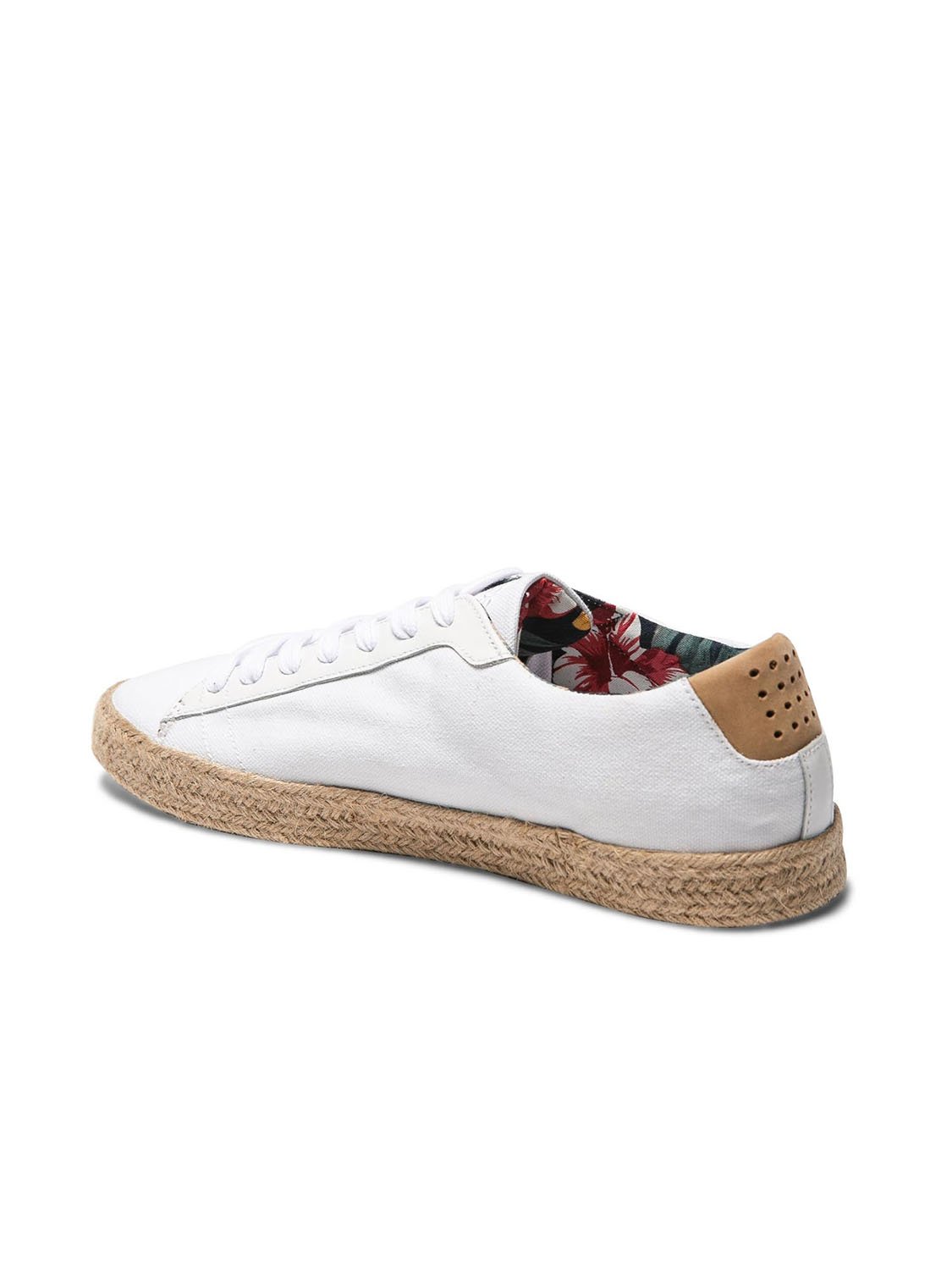 Tennis Homme En Toile Blanche Et Marine