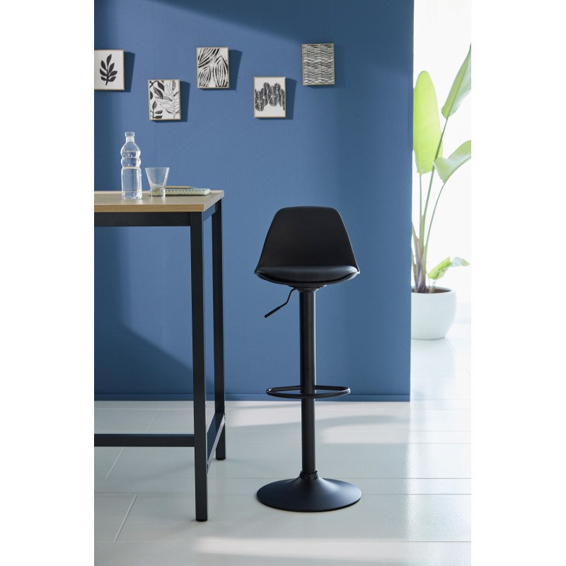 Tabouret Kocy - Réglable en hauteur - Pied noir