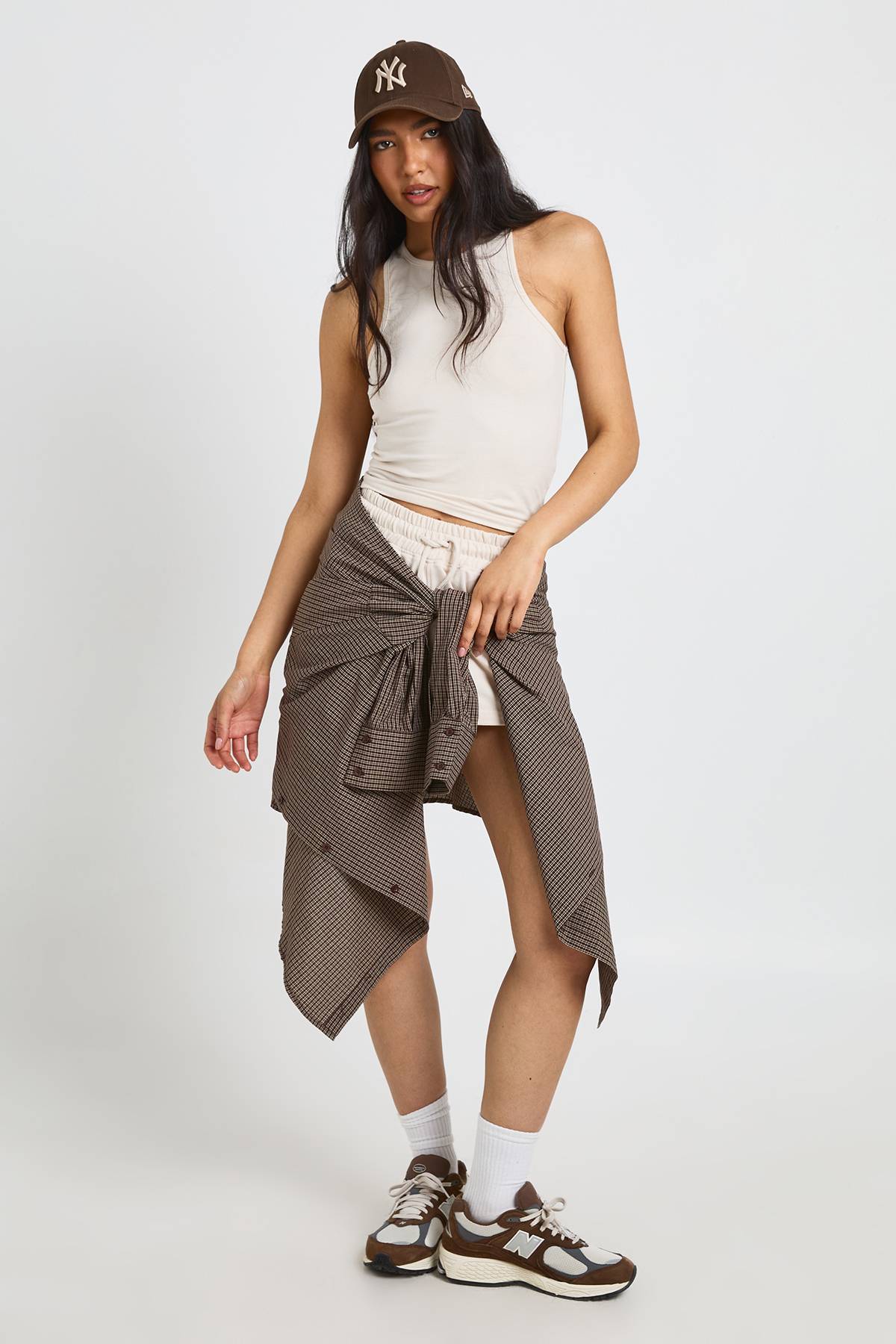 boohoo Ensemble Débardeur De Sport Dos Nageur Et Short Molletonné Tall
