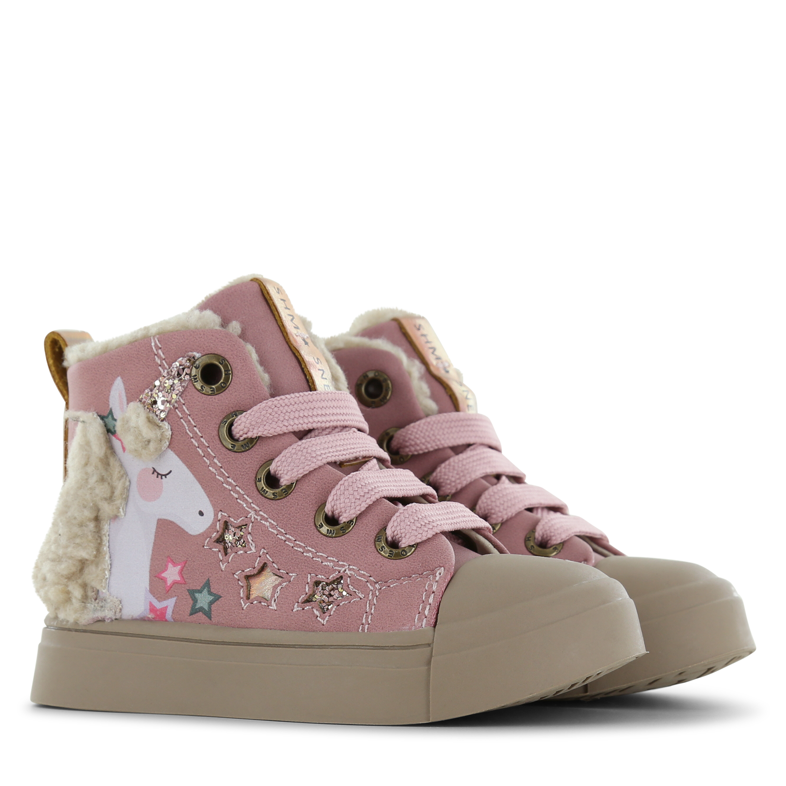 Shoesme rosa Schnürschuhe mit Einhorn