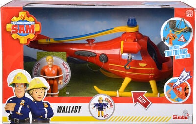 Brannmann Sam Helikopter med Figur Wallaby