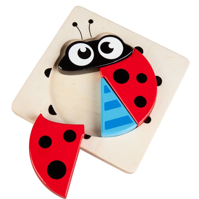 Besttoy - Holz-Puzzle - Marienkäfer - 4 Teile