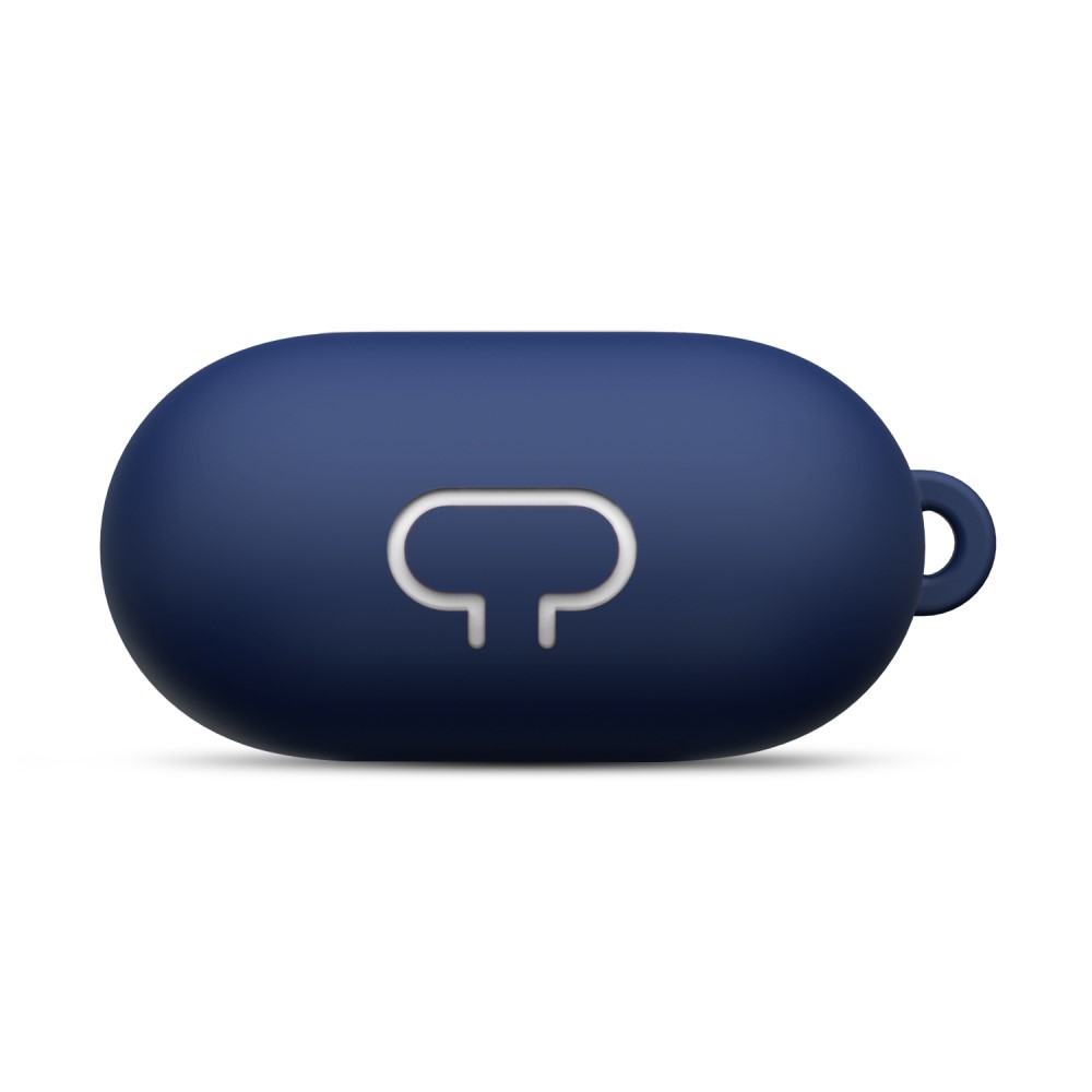 AirPods (1. & 2. Generation) Silikon Schutzhülle Abdeckung mit Karabinerhaken - Dunkelblau