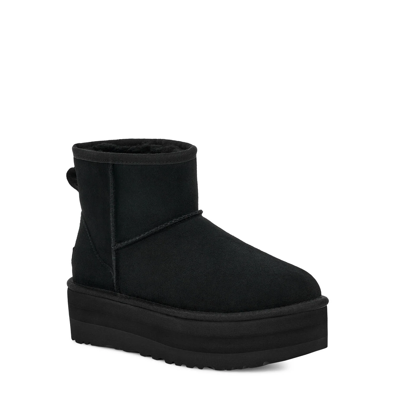 UGG  W Classic Mini Platform bamsestøvler - sort