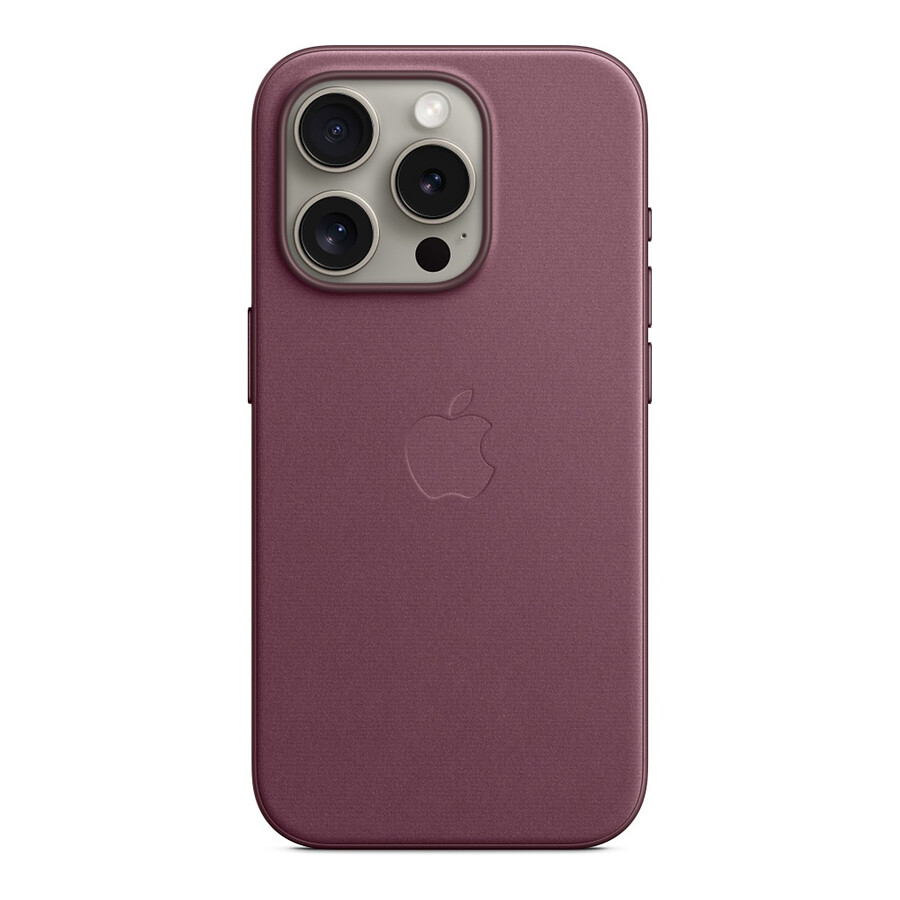 Apple Coque en tissage fin avec MagSafe pour iPhone 15 Pro - Mûre