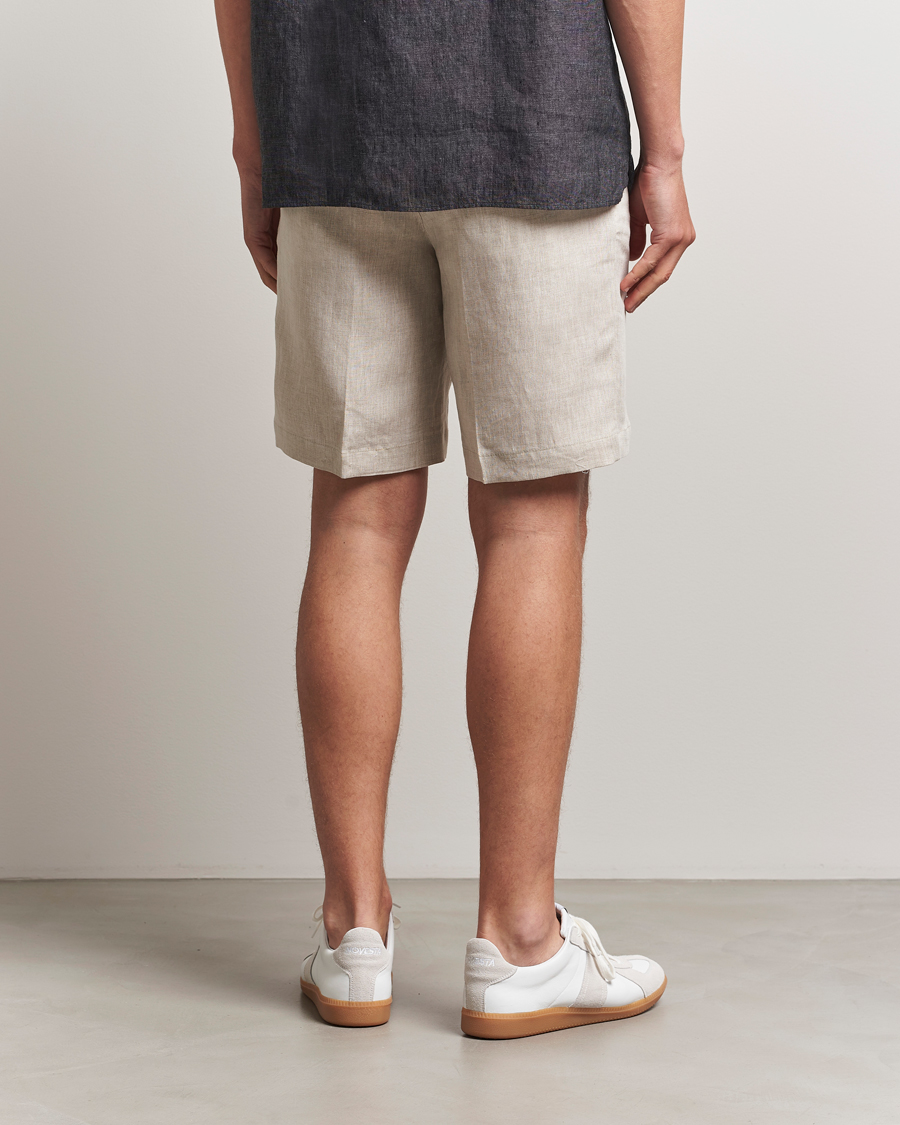 J.Lindeberg Brady Drape Linen Shorts Moonbeam