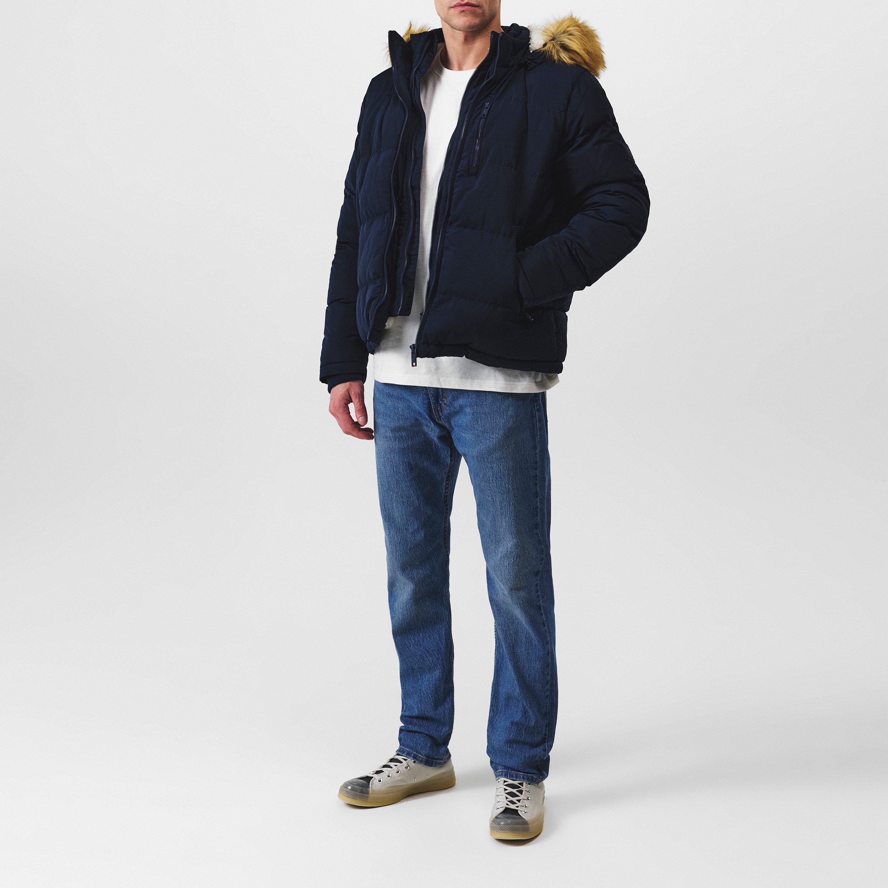 SoulCal Mens 2 Zip Bubble Jacket