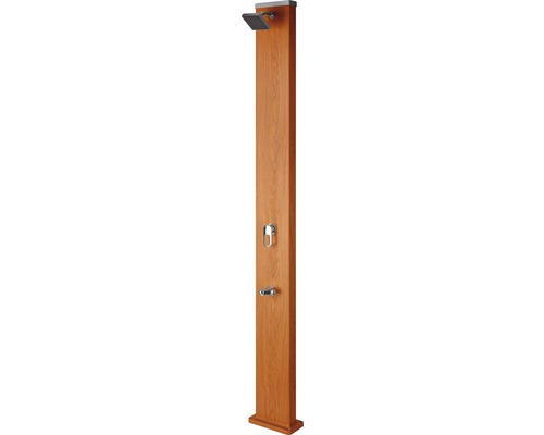 Solar douche, tuindouche, 32 l, aluminium, H 225 cm, met warm- en koudwaterkraan