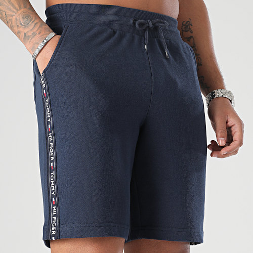 Short Jogging A Bandes Scanton 0707 Bleu Marine