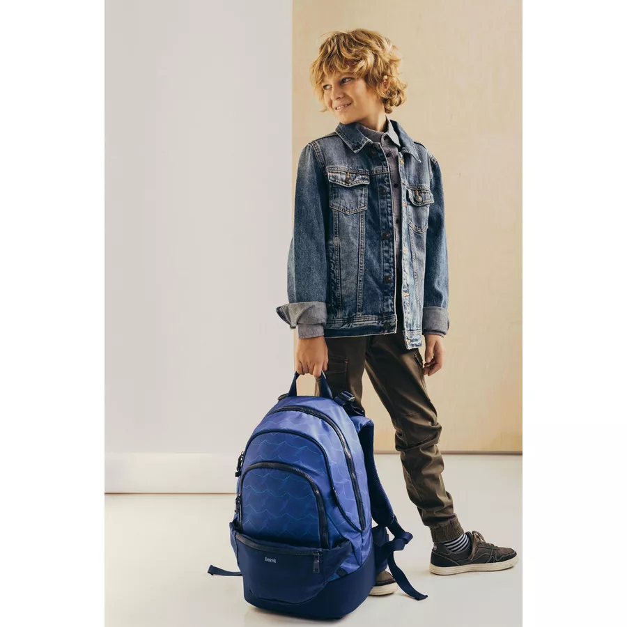 Belmil Schulrucksack 2-IN-1 Schulrucksack & Gürteltasche Estate Blue