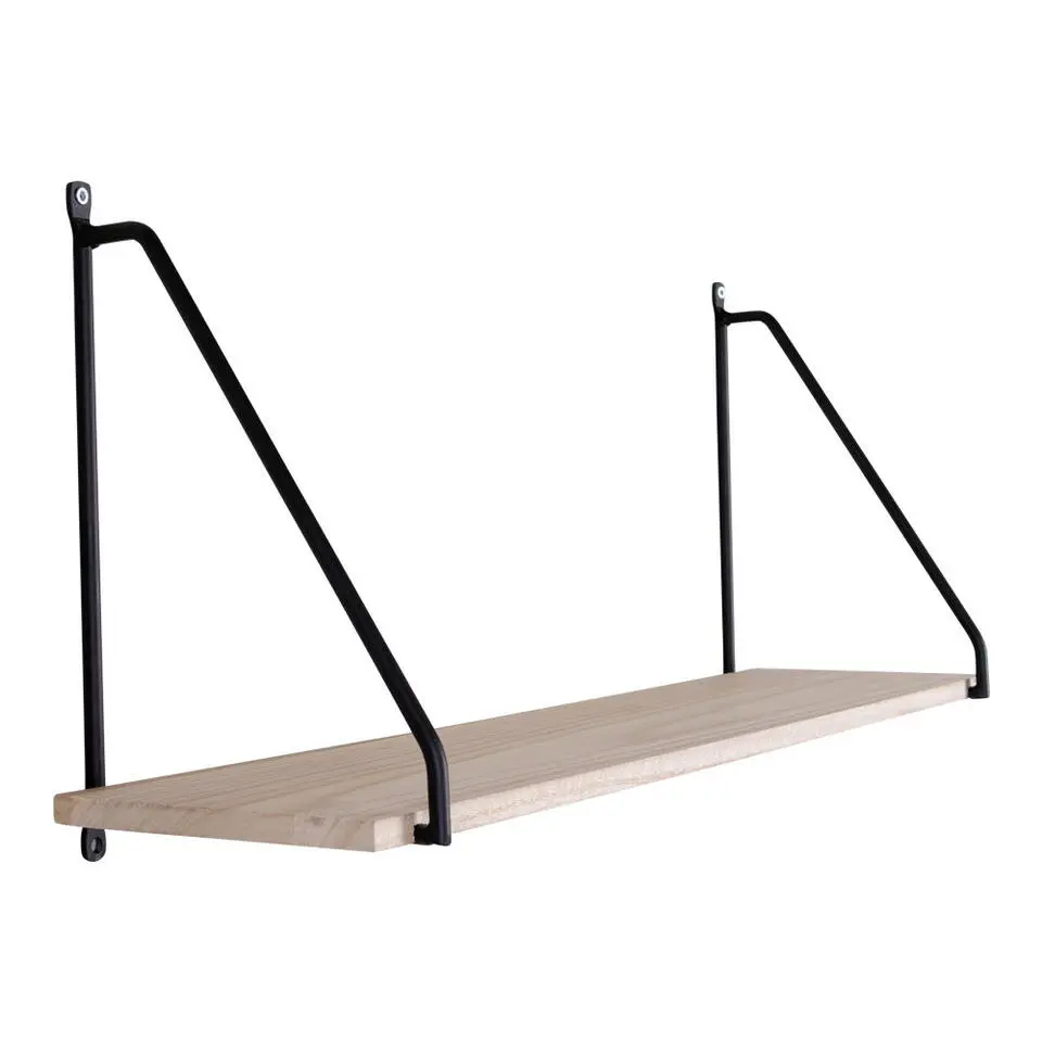 Arnhem Shelf - plank met zwart frame en een naturel houten plank