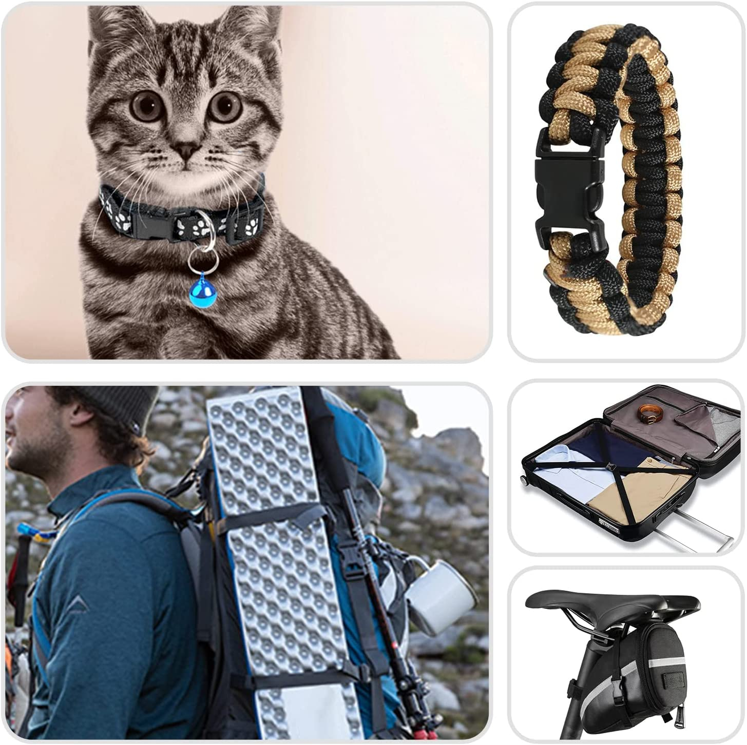 (10er Set) 25mm Mini Ersatz Klick Verschluss Steck Schnalle für Gurt / Rucksack / Halsband - Assortiert