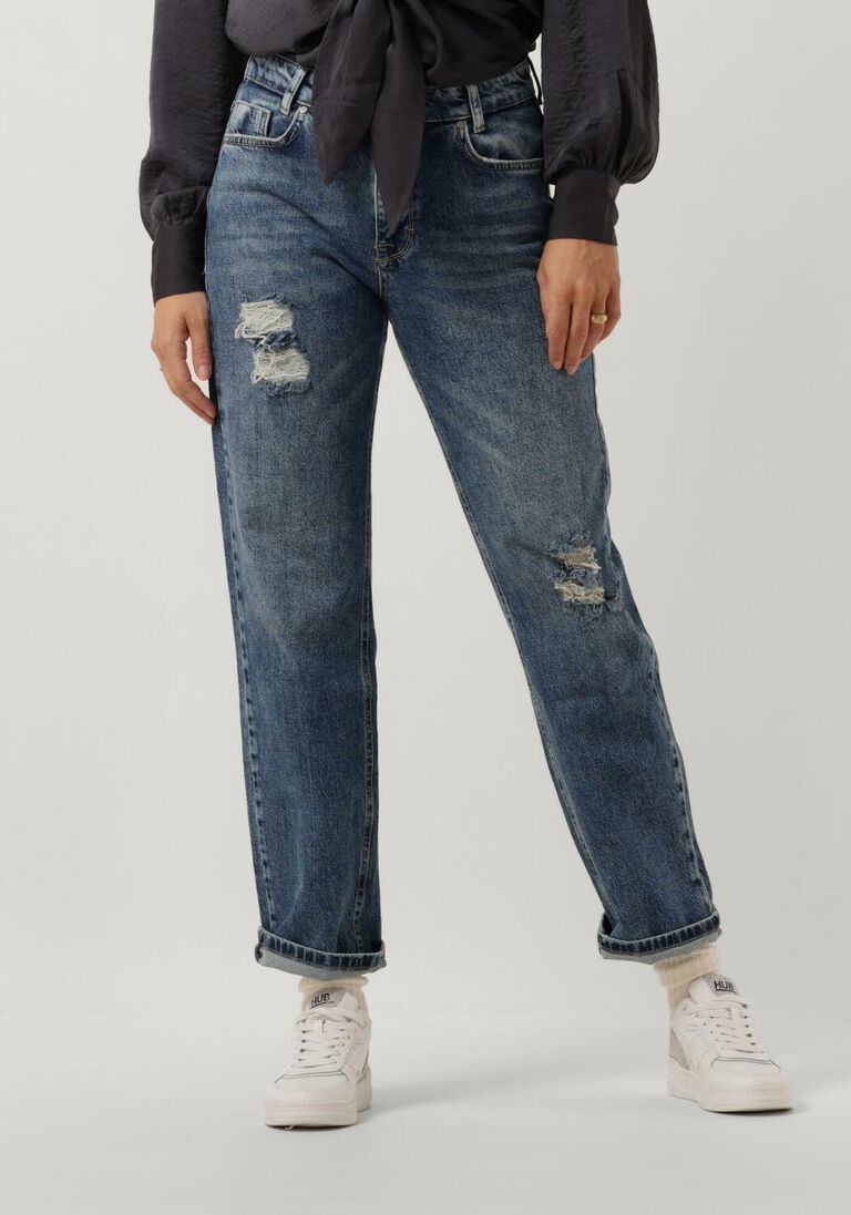 MY ESSENTIAL WARDROBE blauwe my essential wardrobe straight leg jeans tusamw 140 high straight y