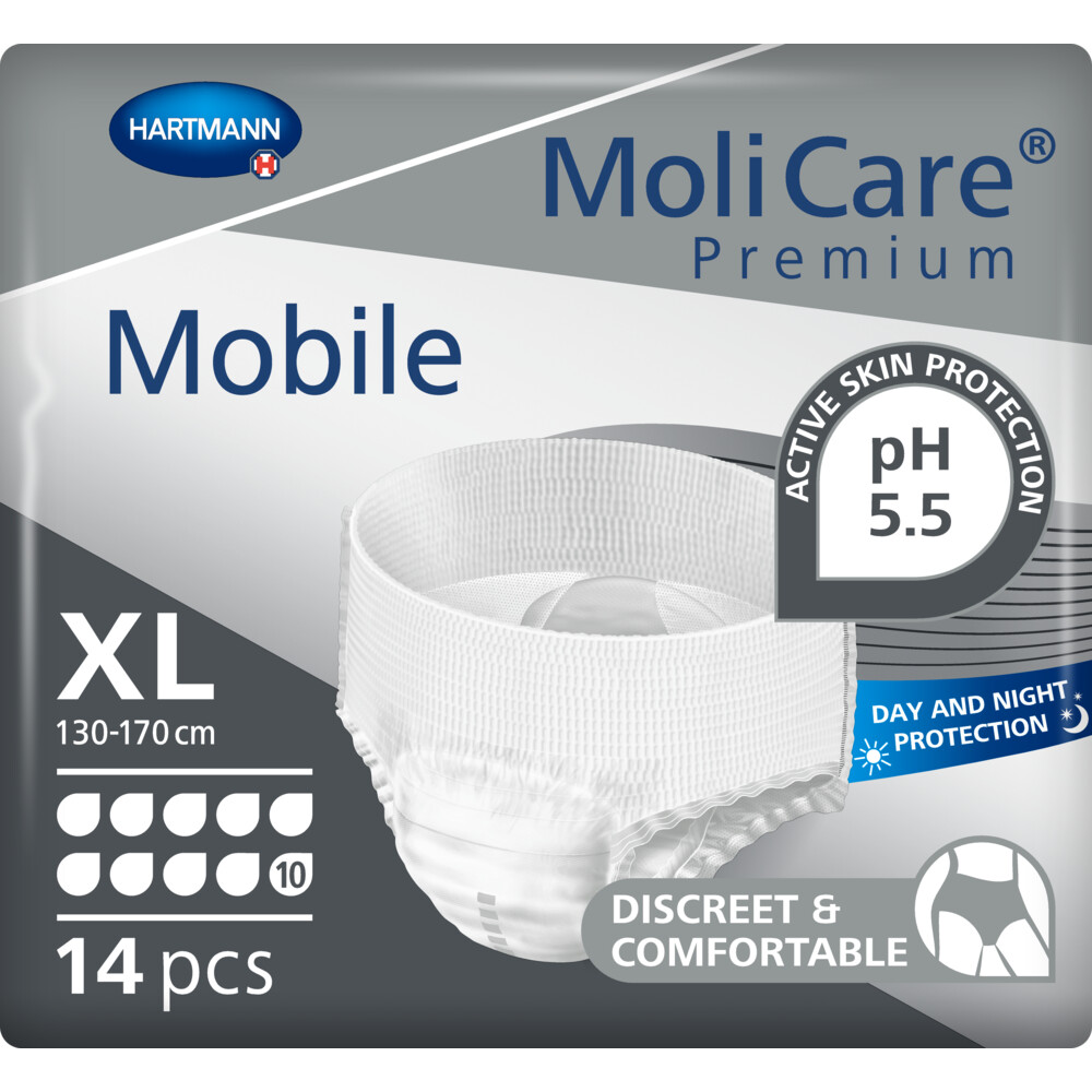 4x Molicare Premium Mobile 10 Druppels XL 2757 ml Absorptie14 stuks