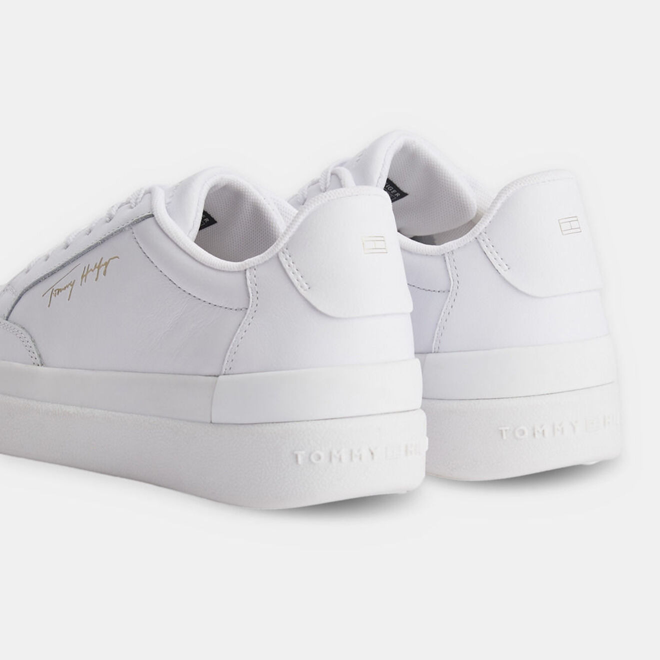 Tommy Hilfiger Baskets en Cuir Signature blanches
