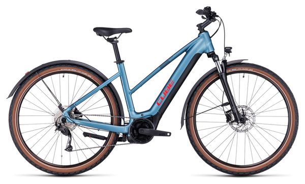 VTC Électrique Cube Nuride Hybrid Performance 625 Allroad Trapeze Shimano Alivio 9V 625 Wh 29'' Bleu Metal 2024