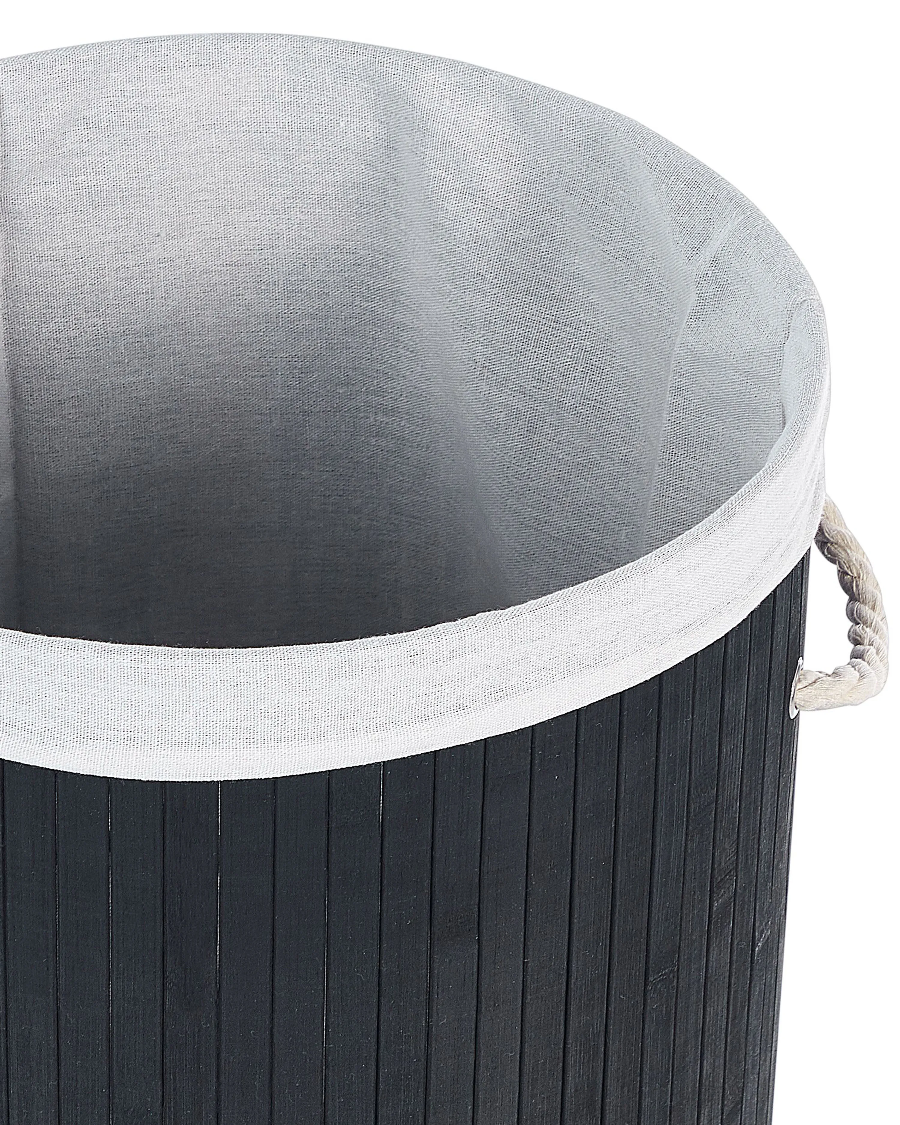 Mand SANNAR Bamboehout Zwart 75 L